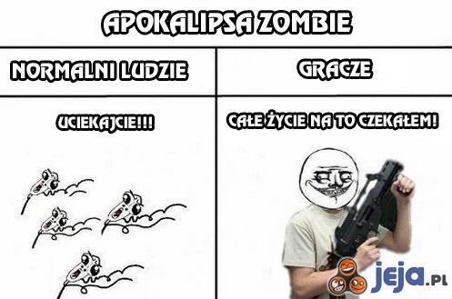 Apokalipsa zombie - normalni ludzie vs gracze