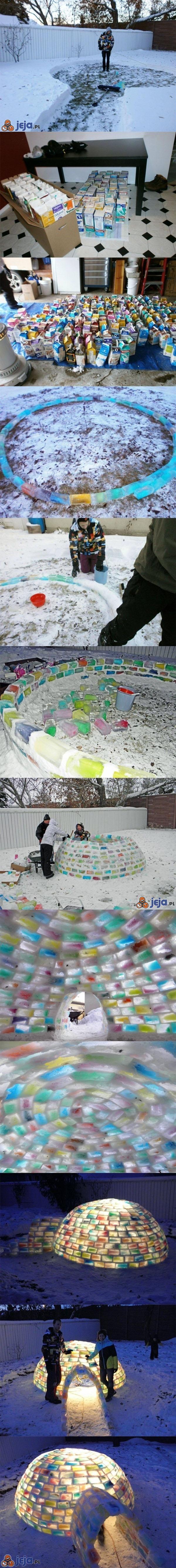 Wielokolorowe igloo