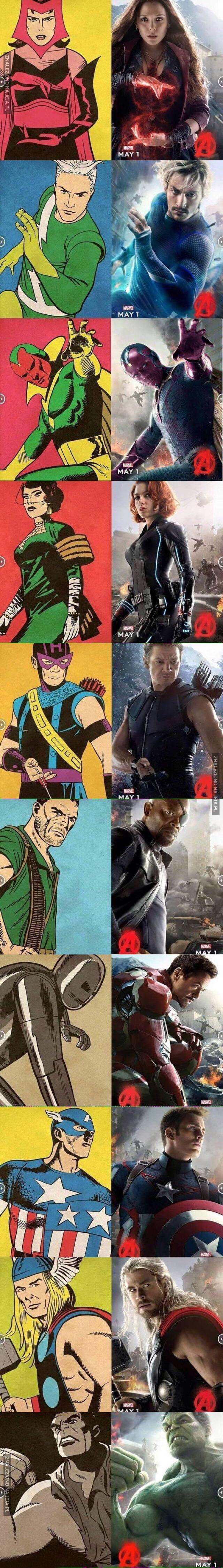 Oryginalni Avengersi vs Aktorzy filmowi