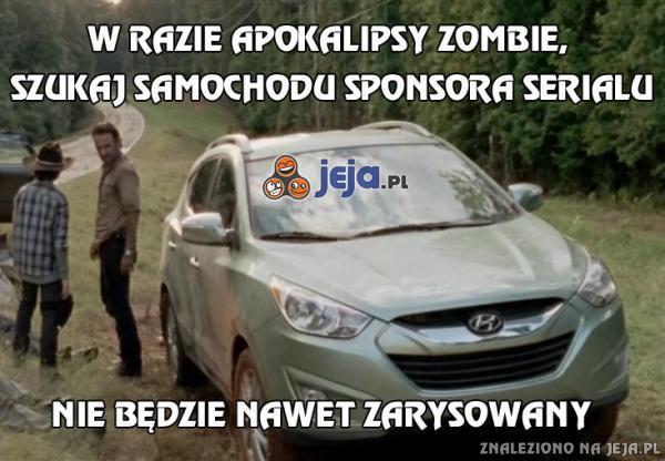 W razie apokalipsy zombie, szukaj odpowiedniego samochodu