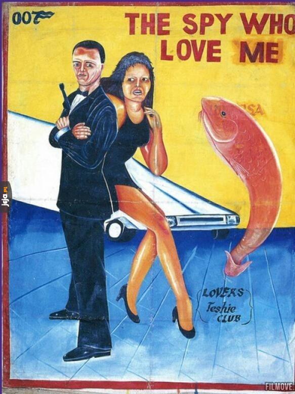 Ghański plakat "Szpiega, który mnie kochał"