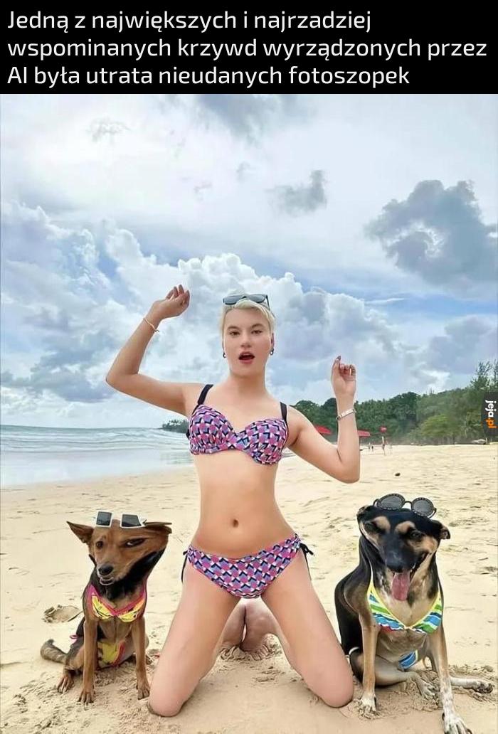 Piękna pani z chorymi pieskami