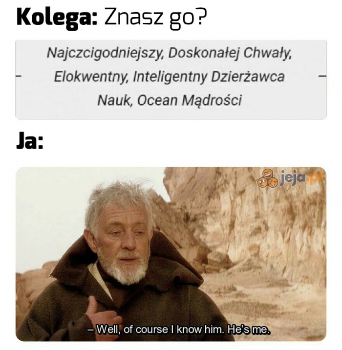 Cóż za skromność