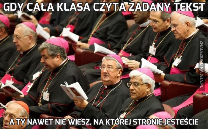 Gdy cała klasa czyta zadany tekst