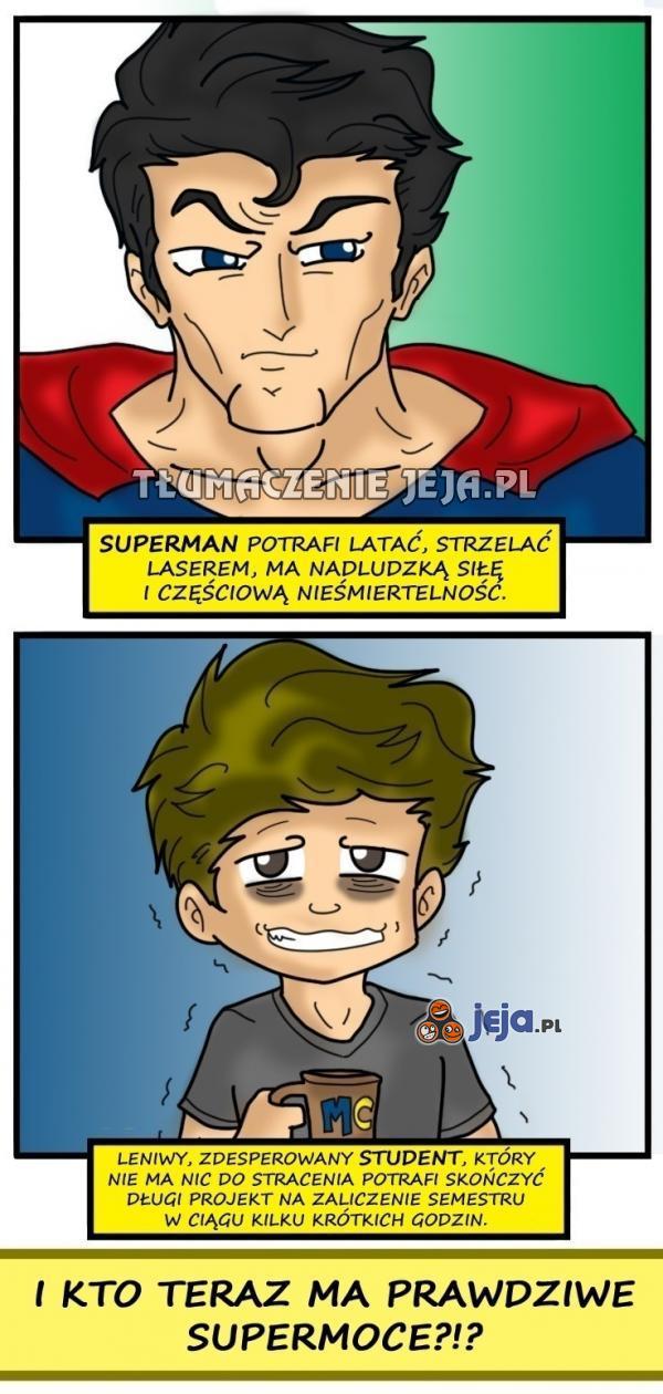 Student bije Supermana