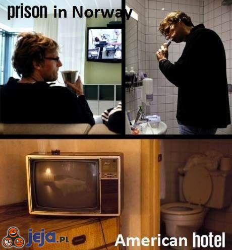 Norweskie więzienie vs. Amerykański hotel