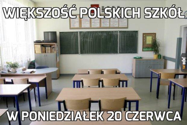 Większość polskich szkół