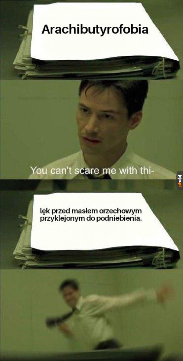 Meme z masłem orzechowym