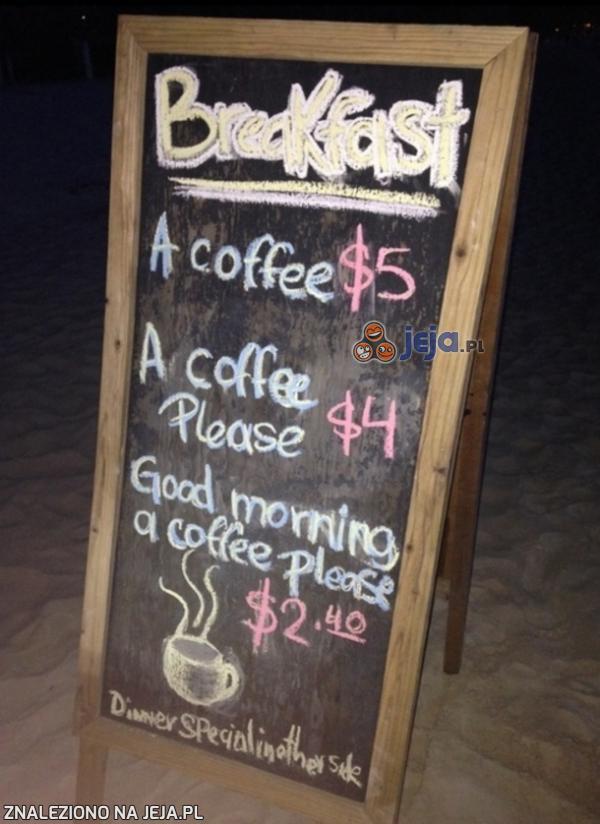 Jak w amerykańskim barze zamówić tanią kawę