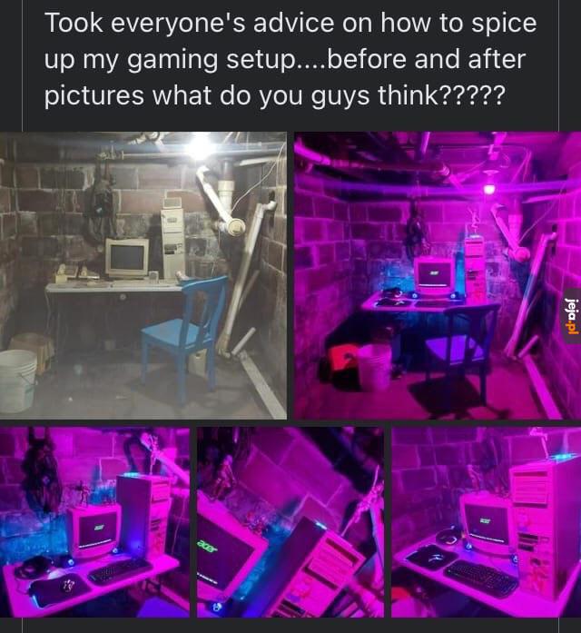 Piwniczak gaming setup
