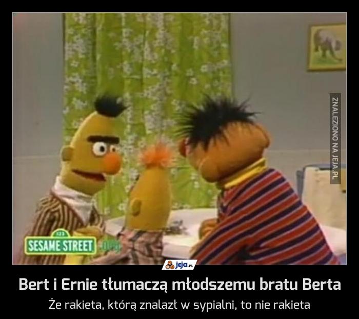 Bert i Ernie tłumaczą młodszemu bratu Berta