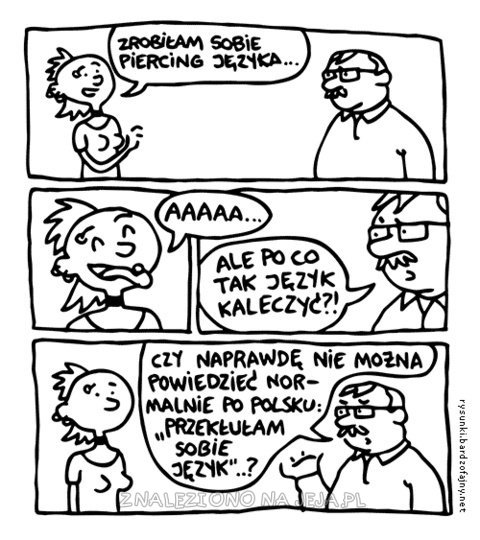 Piercing języka