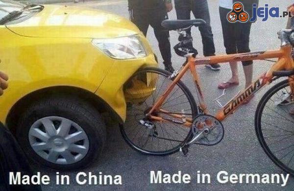 Niemiecki rower kontra chiński samochód