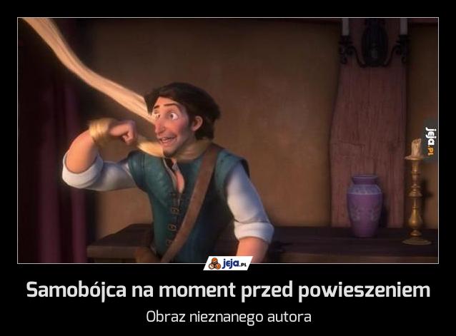 Samobójca na moment przed powieszeniem