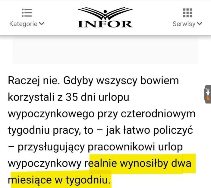 Oni wiedzą jak urlop działa?