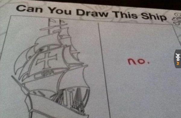 Potrafisz narysować ten statek?