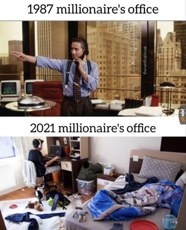 Biura milionerów kiedyś i dziś