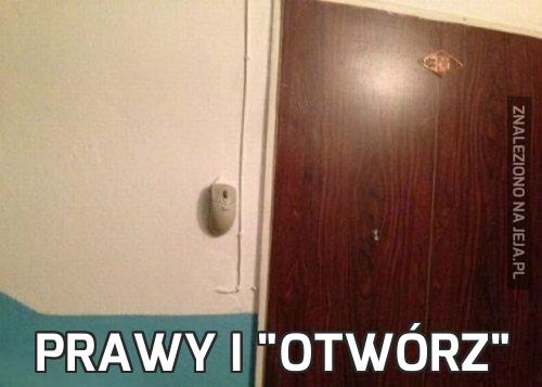 Prawy i "otwórz"