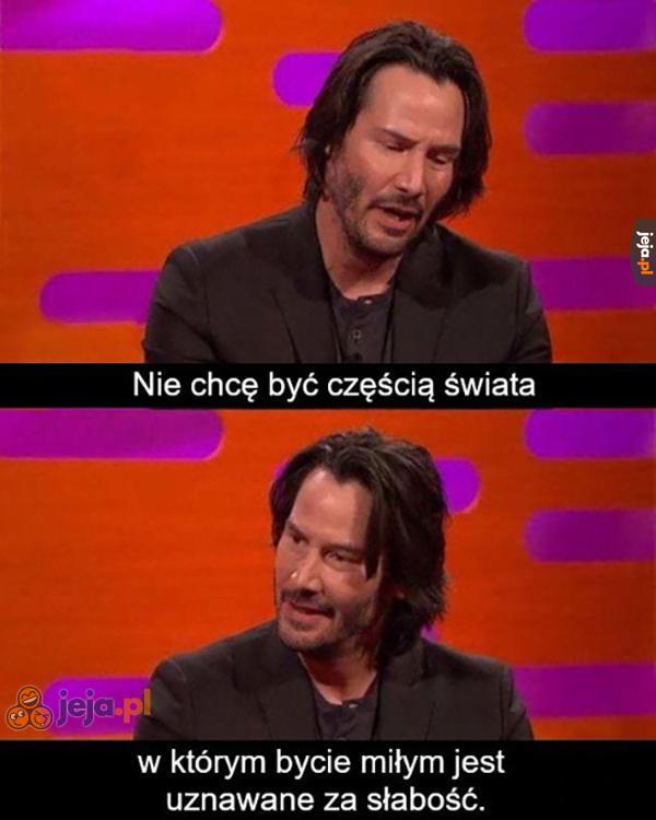 Keanu Reeves jak zwykle w nastroju