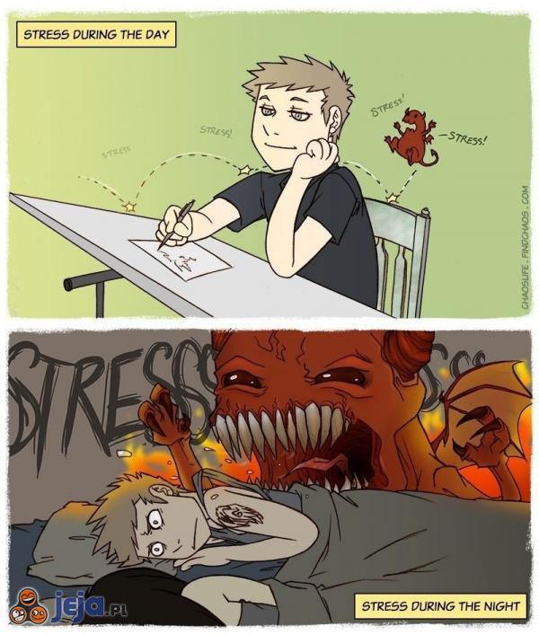 Stres podczas dnia i nocy