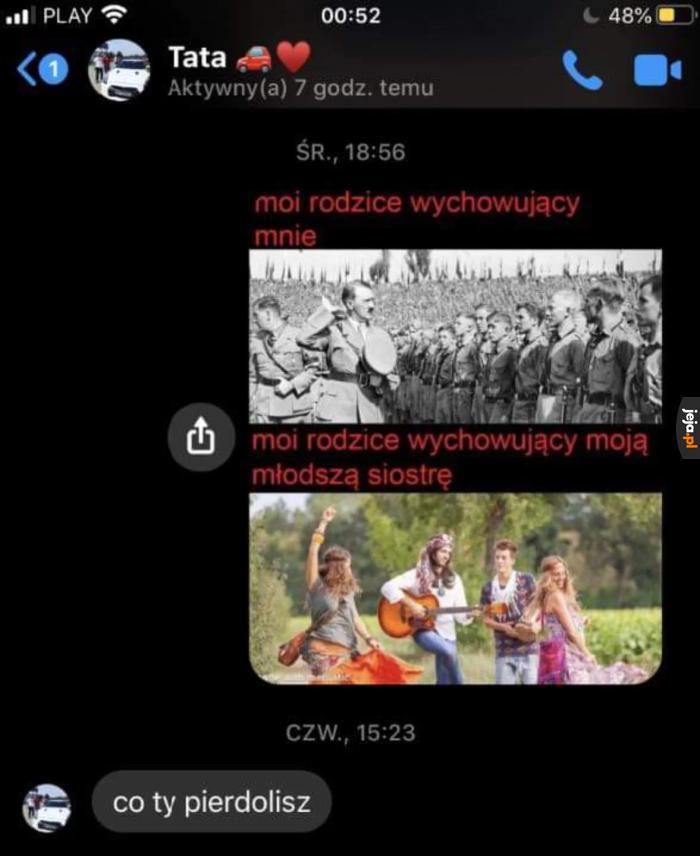 U ojca słabo z żartami