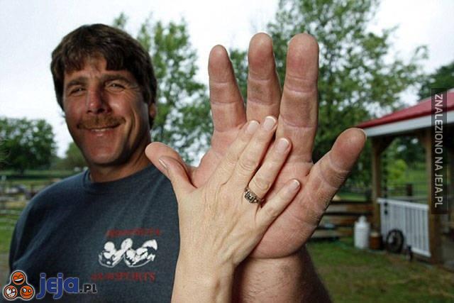 Jeff Dabe - człowiek z największymi rękami na świecie