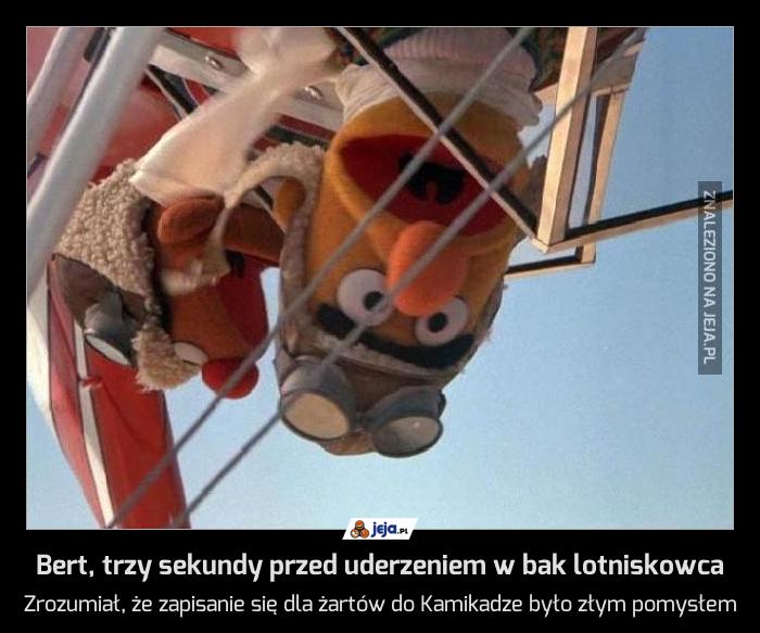 Bert, trzy sekundy przed uderzeniem w bak lotniskowca