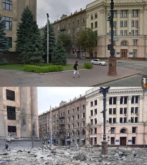 Przed i po "niesieniu pokoju" przez rosjan
