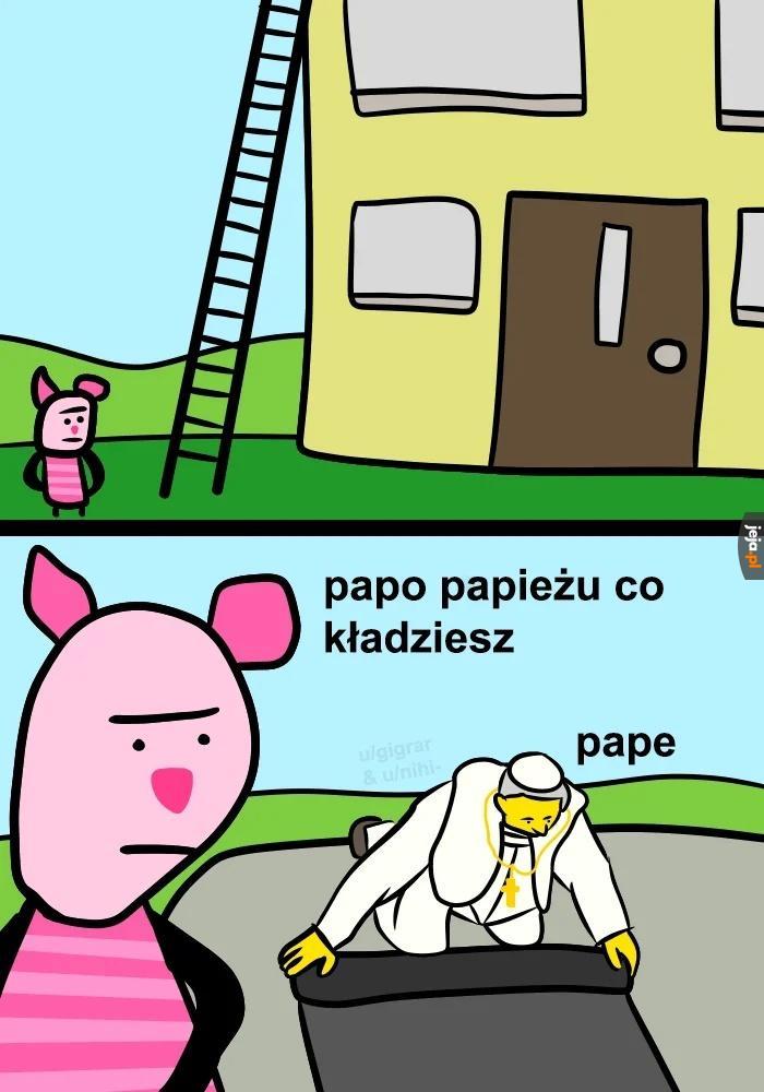 Dobry ziomek Papież okłada ludziom dachy papą