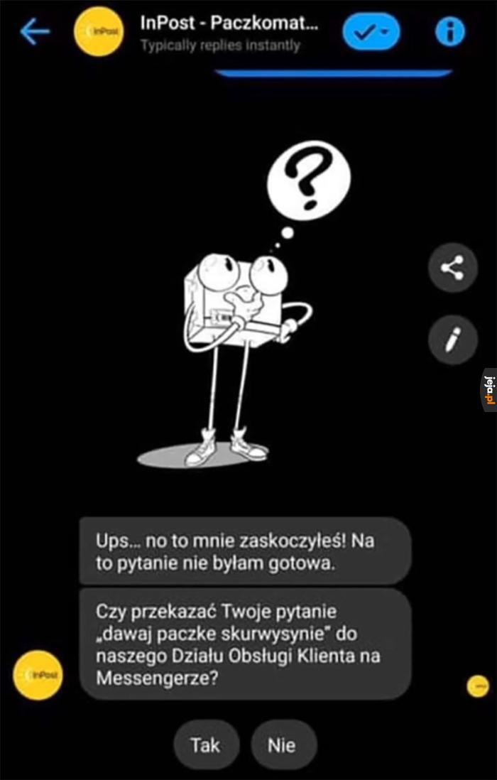 Bandyto jeden oddawaj paczkę