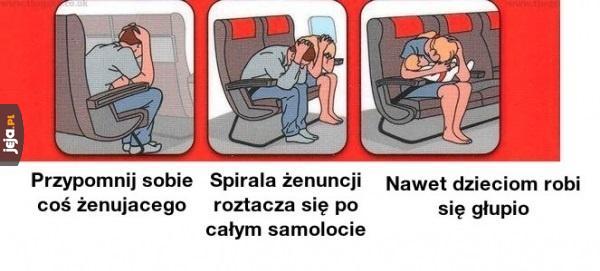Instrukcje w samolocie
