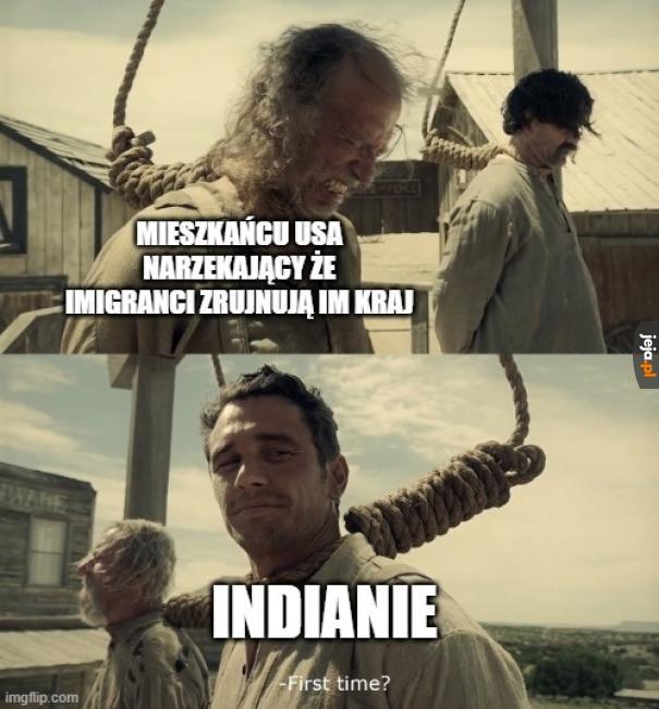 Funfact. W ramach walki z Indianami populacja bizonów zmniejszyła się z 60 milionów do koło tysiąca