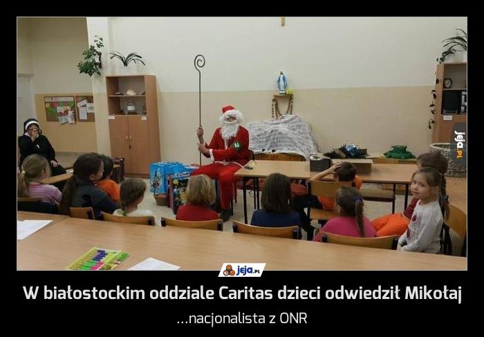 W białostockim oddziale Caritas dzieci odwiedził Mikołaj
