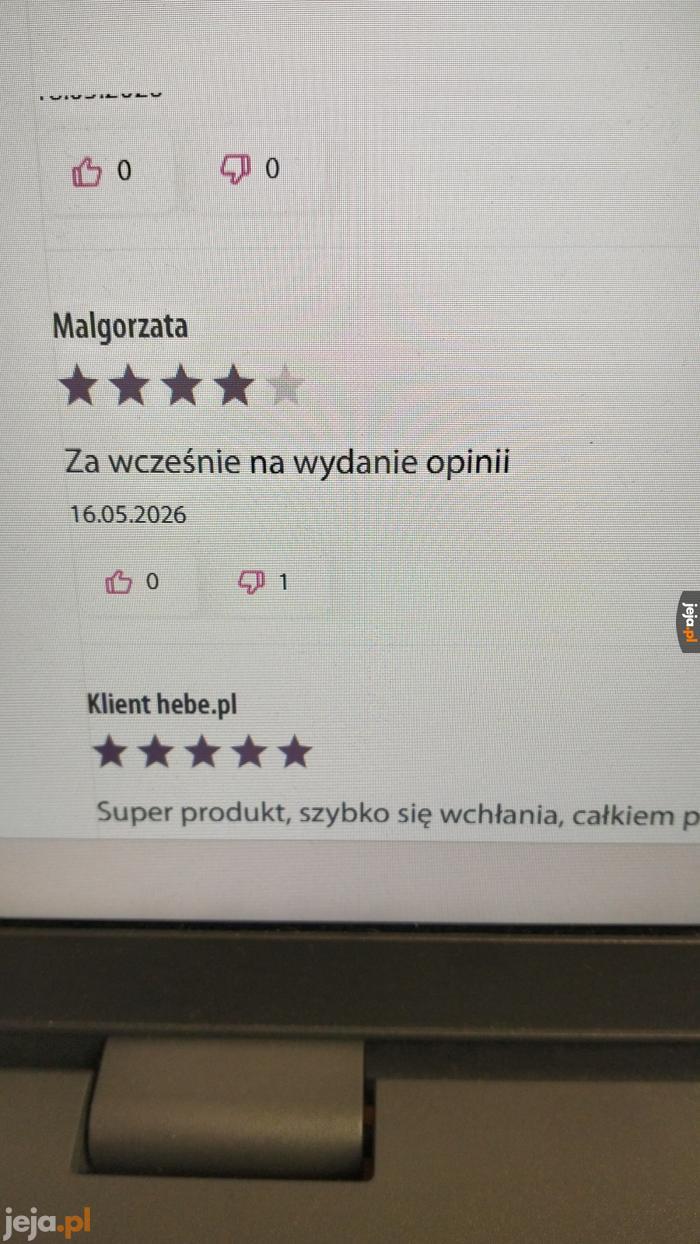 Pani Małgorzata uważa, że to za wcześnie na wydawanie opinii