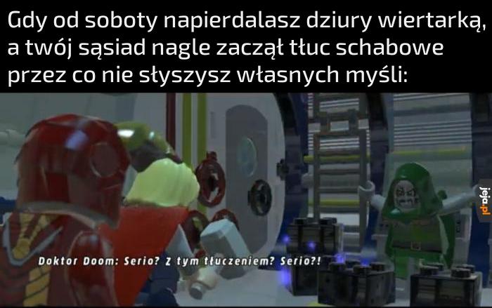 Za głośno jest!
