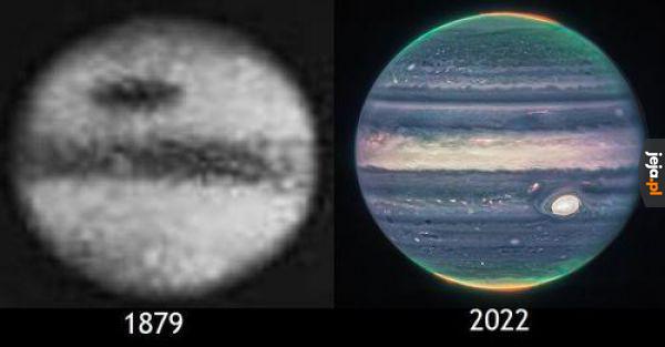 Pierwsze i najnowsze zdjęcie Jowisza
