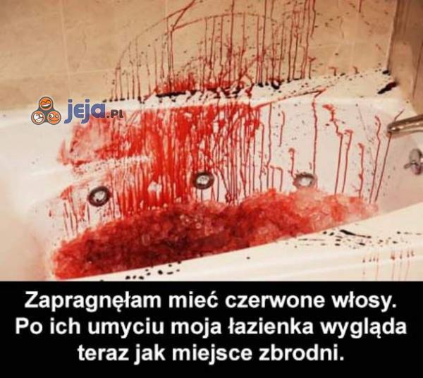 Zapragnęłam mieć czerwone włosy...