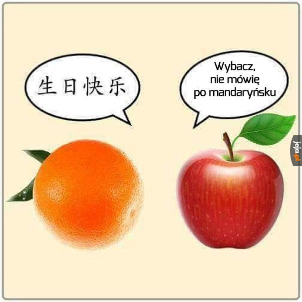 Żaden z jabłka poliglota