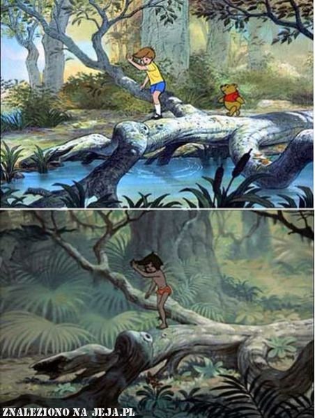 Księga dżungli vs Kubuś Puchatek