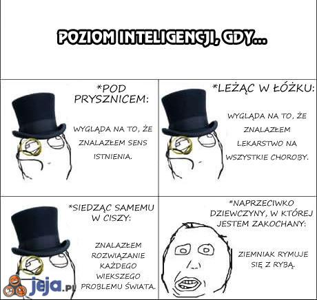 Poziom inteligencji w różnych sytuacjach