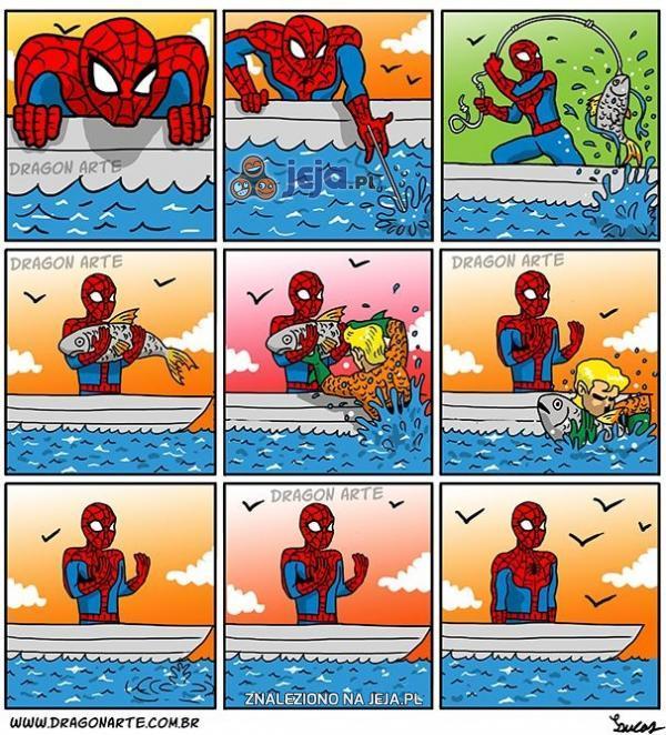 Spiderman łowi ryby? Nie na mojej warcie!