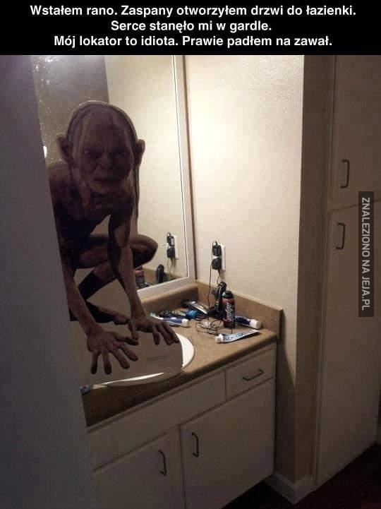 Gollum w łazience