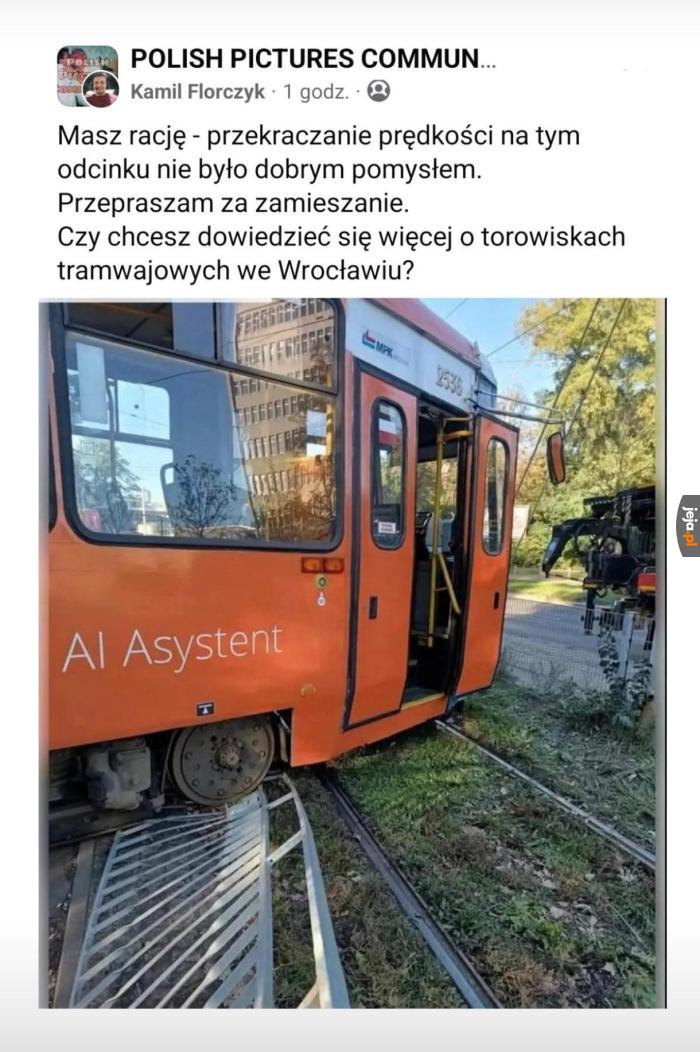 To wyjaśnia ilość wypadków we Wrocławiu