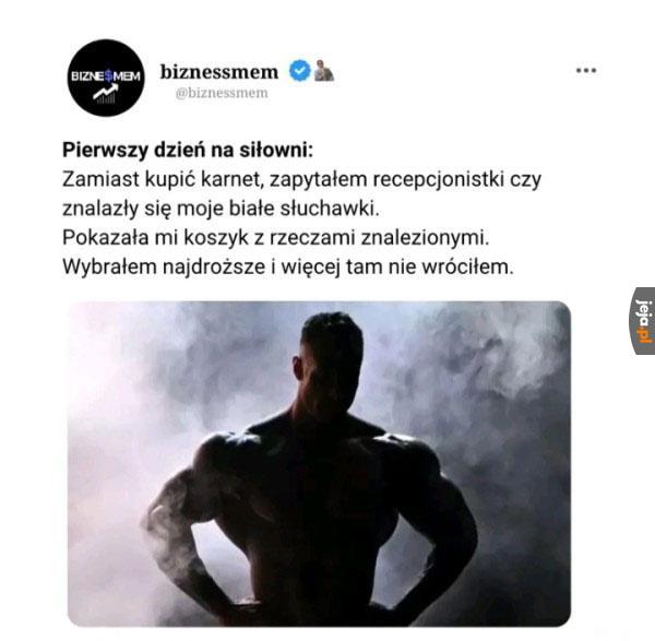 Pierwszy dzień na siłowni