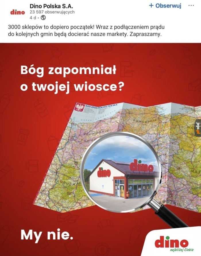 Kanalizacji nie ma, ale Dino jest