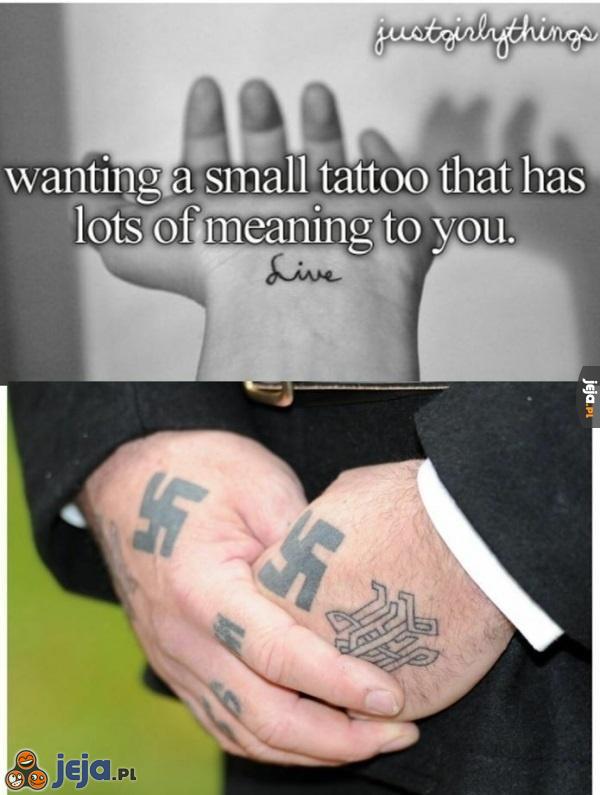 Małe tatuaże, które wiele znaczą