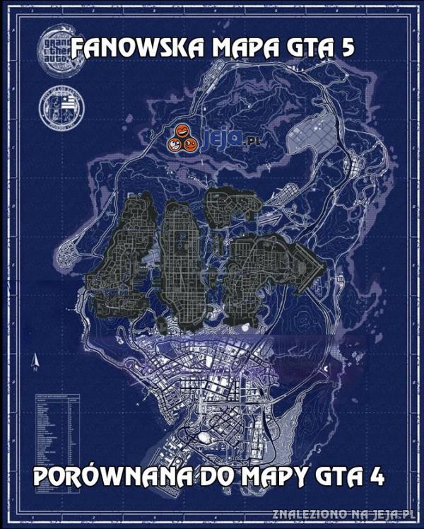 Fanowska mapa GTA 5 vs mapa GTA 4