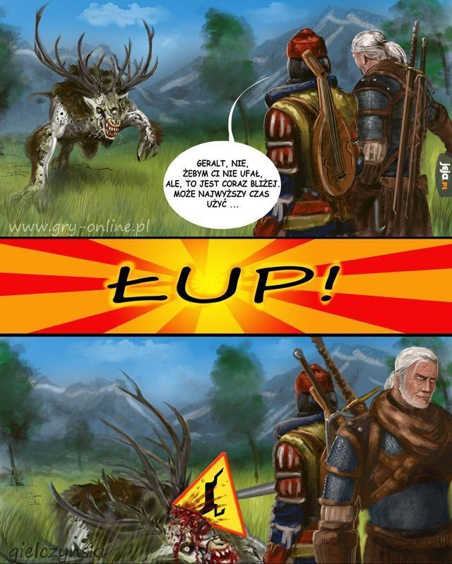 Geralt i jego wiedźmińskie znaki