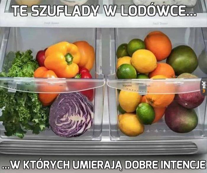 Te szuflady w lodówce...