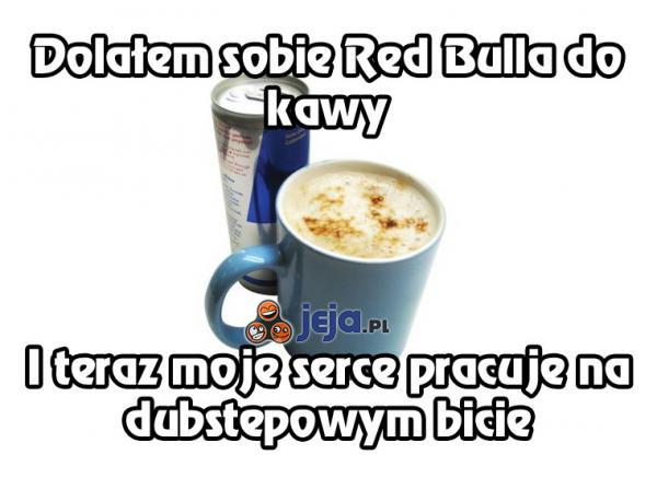 Kawa z redbullem